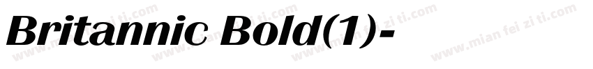Britannic Bold(1)字体转换